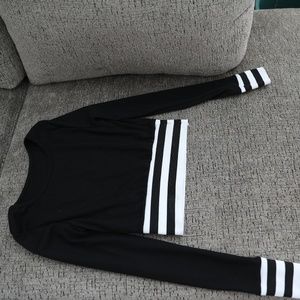 Black Bodycon Long Sleeve Crop Top